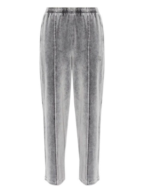 Alexander Wang velvet wide-leg sweatpants - Grey - zdjęcie produktu nr 1