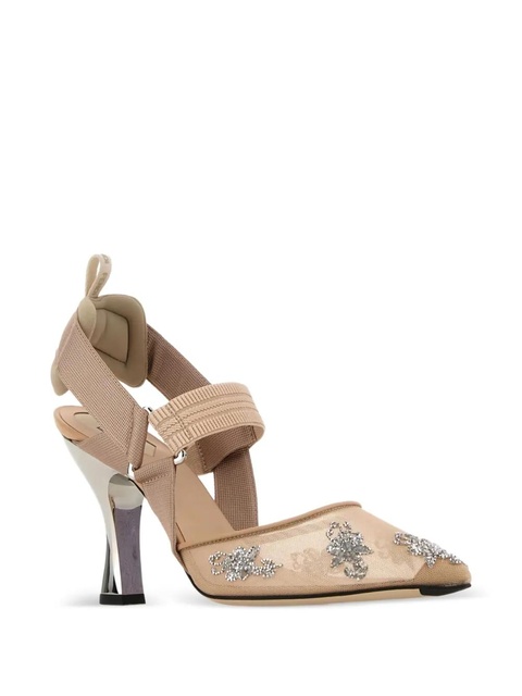 FENDI 85mm Colibrì slingback pumps - Neutrals - zdjęcie produktu nr 2