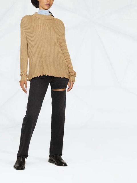 Maison Margiela ribbed high neck jumper - Brown - zdjęcie produktu nr 2