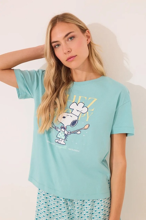 women'secret piżama damska kolor turkusowy 3132115 - zdjęcie produktu nr 2