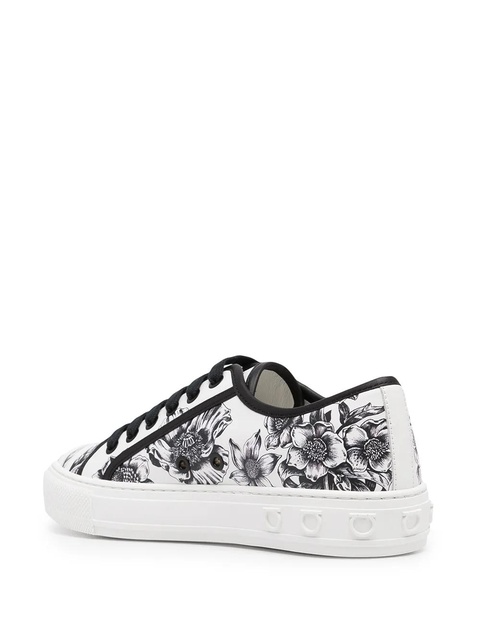 Ferragamo Borg floral-print sneakers - White - zdjęcie produktu nr 2