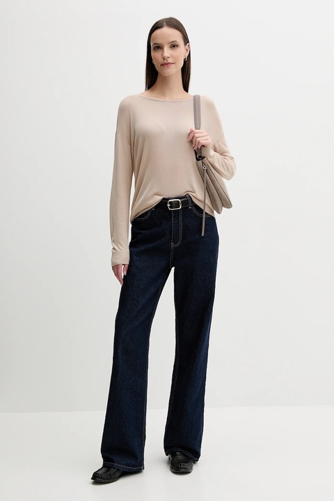 United Colors of Benetton sweter damski kolor beżowy lekki 103VD10AV - zdjęcie produktu nr 1