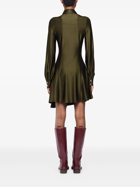 Rabanne button-embellished draped dress - Green - zdjęcie produktu nr 2