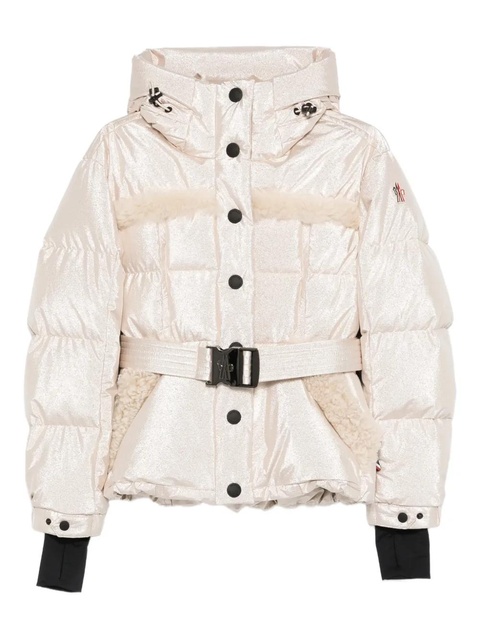 Moncler Grenoble metallic shearling-trimmed jacket - Neutrals - zdjęcie produktu nr 1