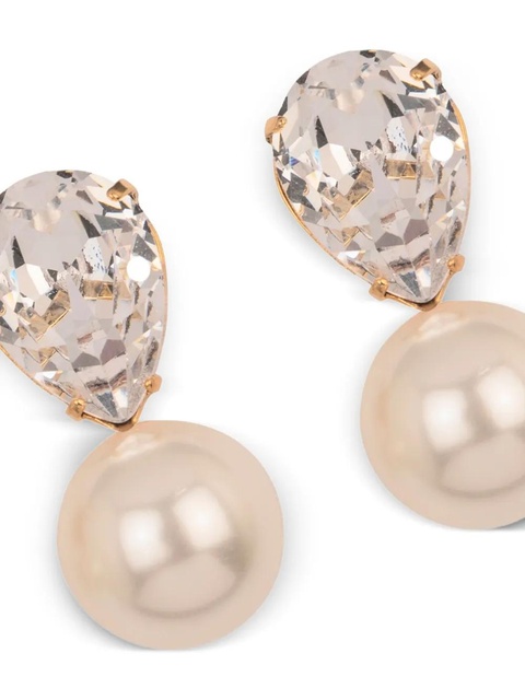 Jennifer Behr crystal-pearl earrings - Neutrals - zdjęcie produktu nr 2