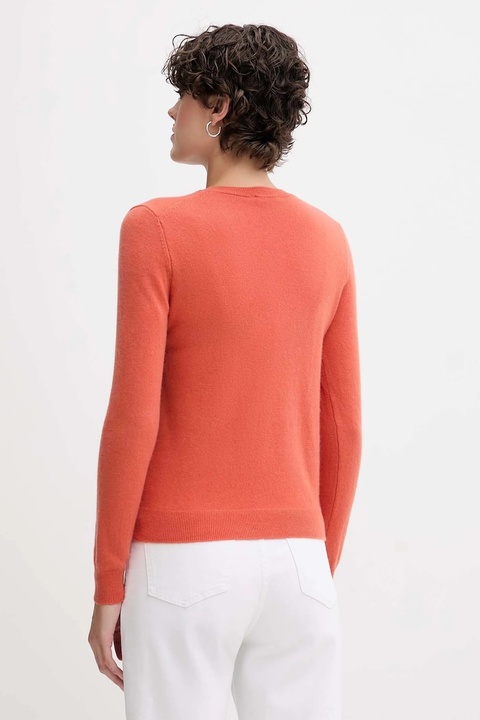 United Colors of Benetton sweter wełniany damski kolor pomarańczowy lekki 1002D1K01 - zdjęcie produktu nr 2