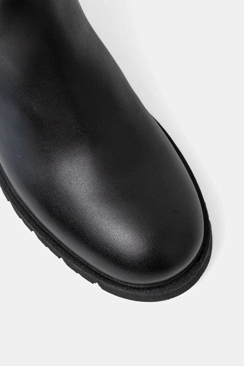 Tommy Jeans kozaki TJW STRETCHY LONG SHAFT damskie kolor czarny na płaskim obcasie EN0EN02828 - zdjęcie produktu nr 2