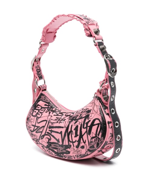 Balenciaga Le Cagole XS graffiti shoulder bag - Pink - zdjęcie produktu nr 2