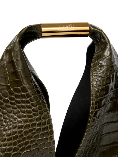 MM6 Maison Margiela crocodile-embossed shoulder bag - Green - zdjęcie produktu nr 2