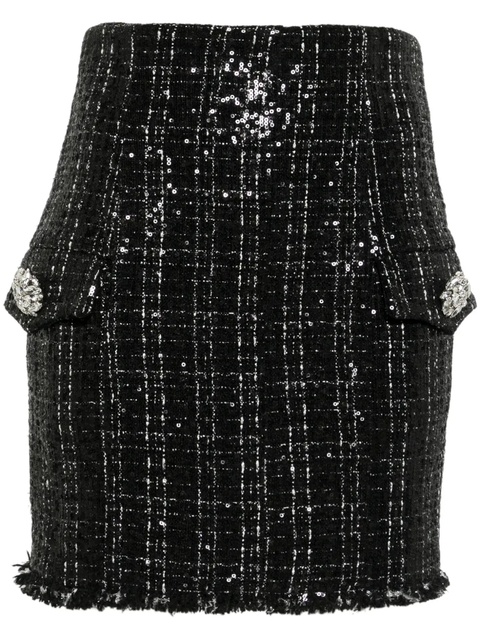 Balmain sequinned tweed miniskirt - Black - zdjęcie produktu nr 1