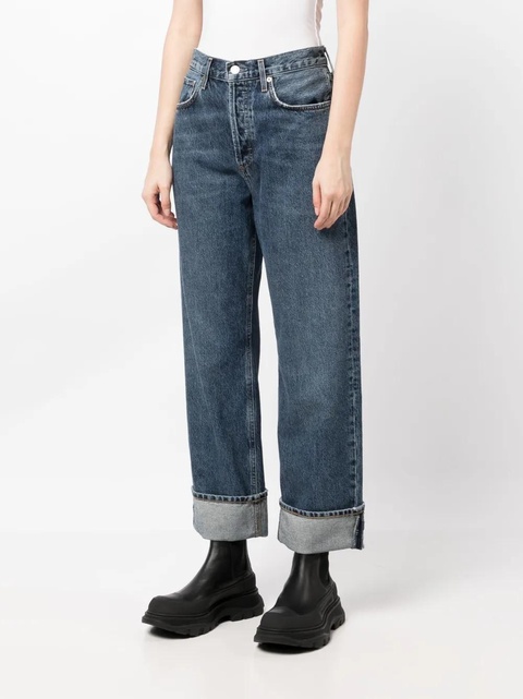 AGOLDE Fran low-rise straight-leg jeans - Blue - zdjęcie produktu nr 2