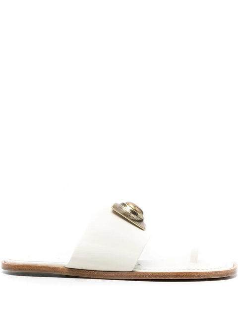 ETRO Crown Me leather sandals - White - zdjęcie produktu nr 2