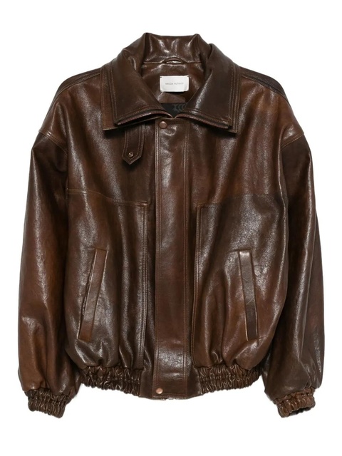 Magda Butrym zip-up leather jacket - Brown - zdjęcie produktu nr 1