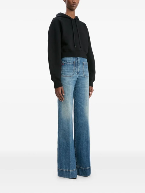 Victoria Beckham raglan-sleeve hoodie - Black - zdjęcie produktu nr 2
