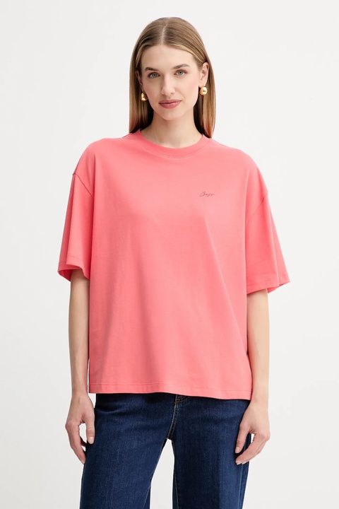 BOSS Orange t-shirt bawełniany damski kolor różowy 50545498 - zdjęcie produktu nr 1