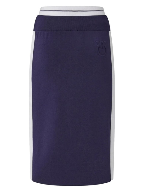 PINKO logo-waistband midi skirt - Blue - zdjęcie produktu nr 1