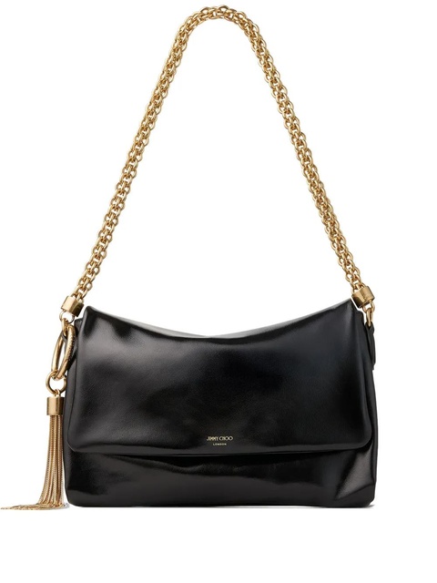 Jimmy Choo Callie Flap chain tassel shoulder bag - Black - zdjęcie produktu nr 1