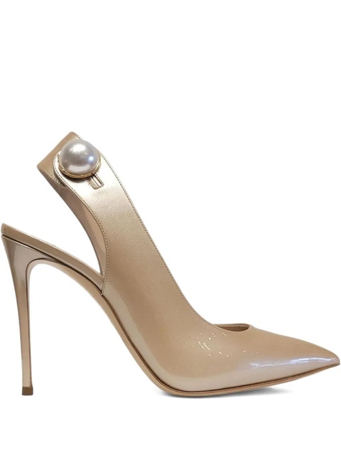 Casadei 100mm embellished sling-back pumps - Gold - zdjęcie produktu nr 1