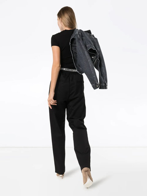 AMBUSH high-waist straight leg trousers - Black - zdjęcie produktu nr 1
