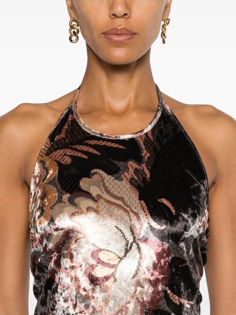 ETRO printed chenille maxi dress - Grey - zdjęcie produktu nr 2
