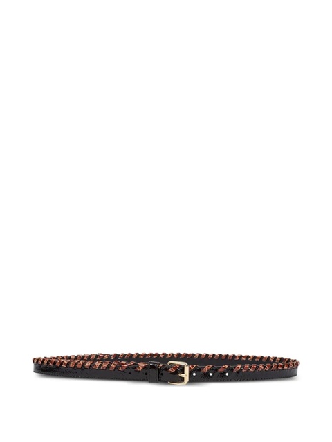 DRIES VAN NOTEN braided-embellishment leather belt - Black - zdjęcie produktu nr 1