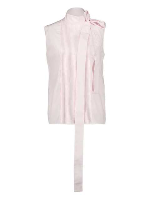 Prada pleated neck-bow blouse - Pink - zdjęcie produktu nr 1