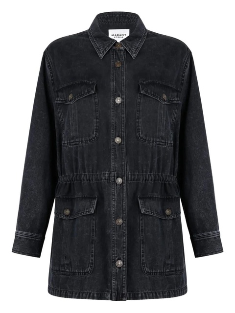 ISABEL MARANT button-fastening cotton denim jacket - Black - zdjęcie produktu nr 1