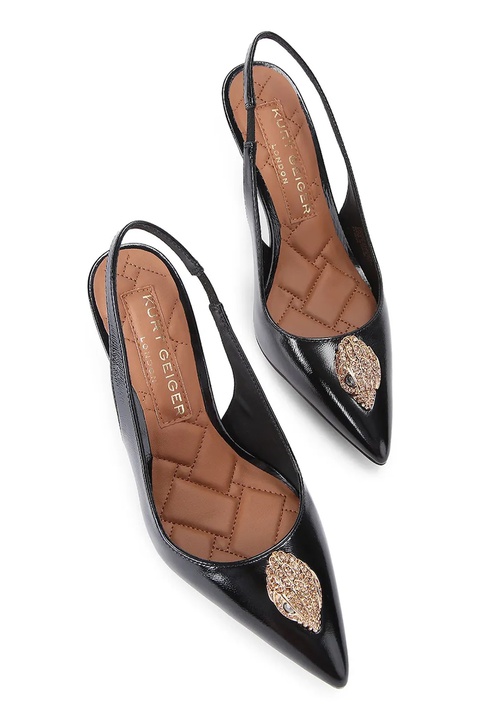 Kurt Geiger London szpilki skórzane Belgravia High Sling kolor czarny 3422800309 - zdjęcie produktu nr 2