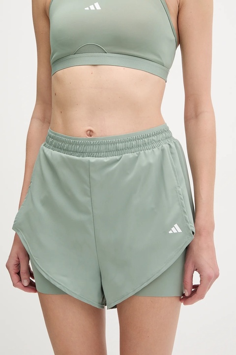 adidas Performance szorty treningowe Designed for Training kolor zielony gładkie high waist JC9803 - zdjęcie produktu nr 1