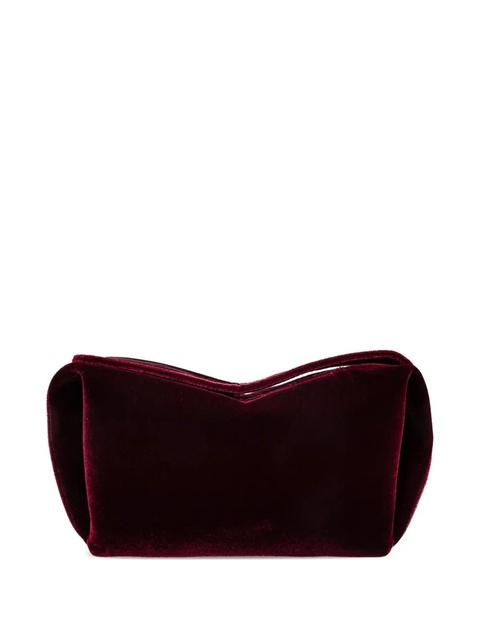 NEOUS Ara velvet-effect zip clutch Bag - Red - zdjęcie produktu nr 2