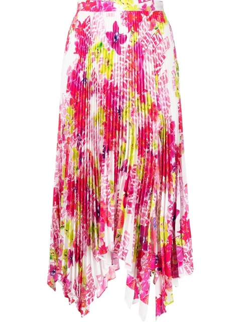 Versace floral-print pleated skirt - White - zdjęcie produktu nr 1