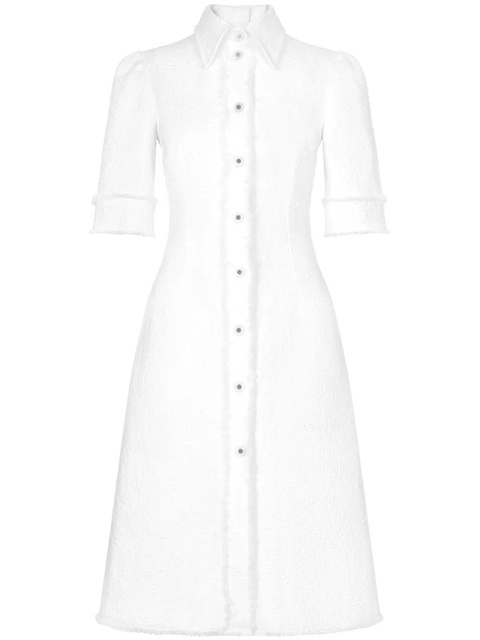 Dolce & Gabbana tweed midi shirtdress - White - zdjęcie produktu nr 1