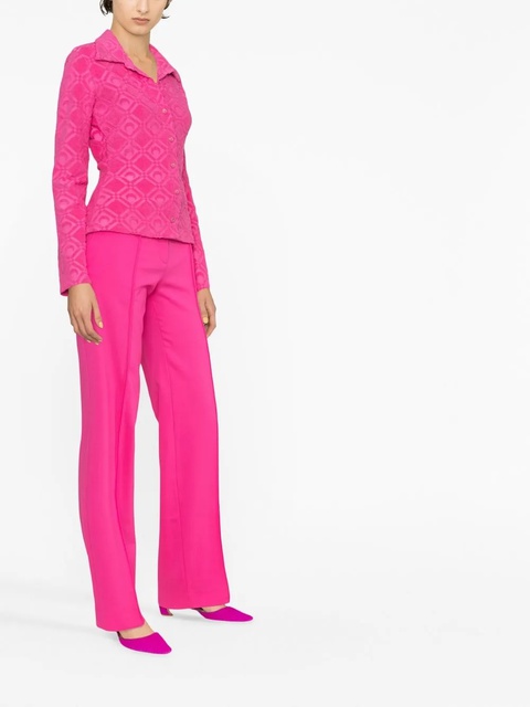 Marine Serre button-fastening jacquard top - Pink - zdjęcie produktu nr 2