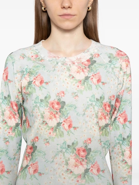 Simone Rocha floral shrunken top - Blue - zdjęcie produktu nr 2