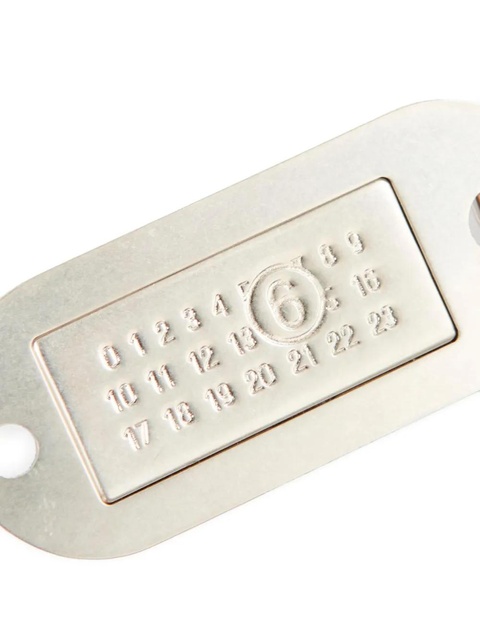MM6 Maison Margiela numbers-engraved keyring - Silver - zdjęcie produktu nr 2