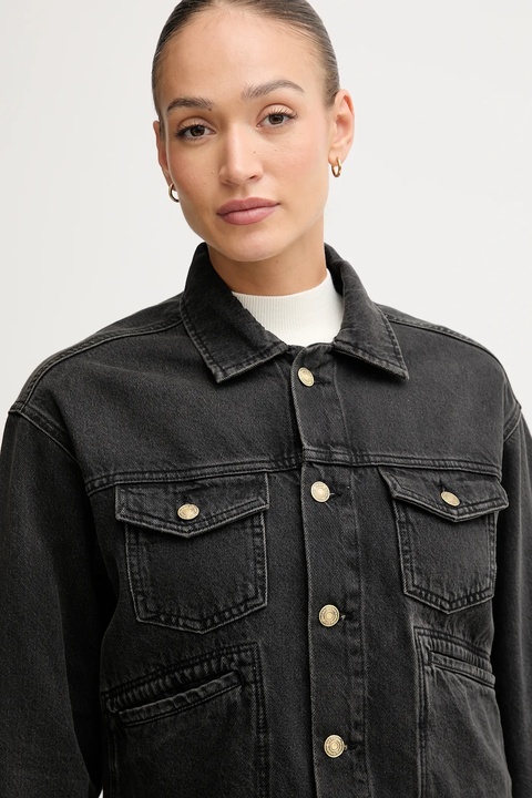 Pepe Jeans kurtka jeansowa kolor czarny przejściowa oversize PL40243329W0 - zdjęcie produktu nr 2
