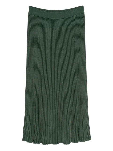 ZIMMERMANN ribbed-pleated midi skirt - Green - zdjęcie produktu nr 1