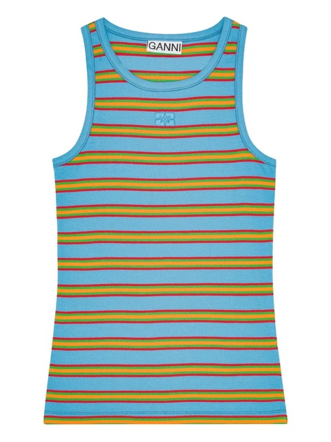 GANNI striped sleeveless top - Blue - zdjęcie produktu nr 1