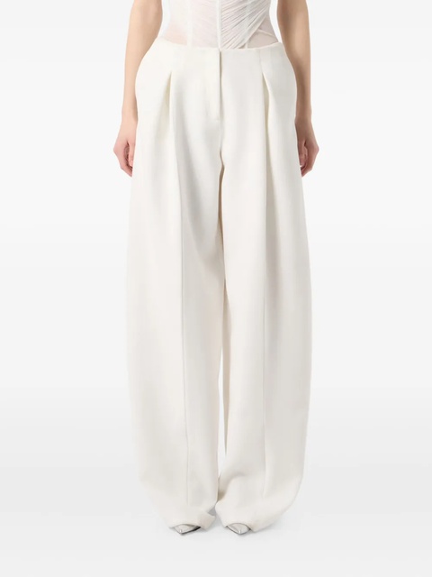 Blumarine pleated wide-leg trousers - White - zdjęcie produktu nr 2