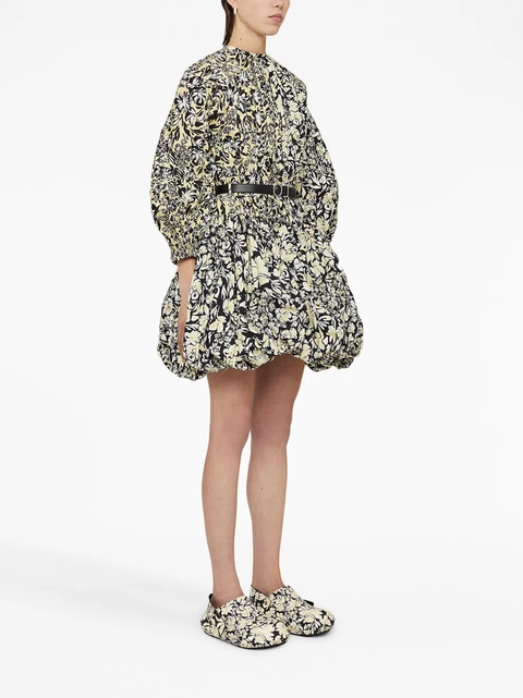 Jil Sander floral-print puffball dress - Black - zdjęcie produktu nr 2