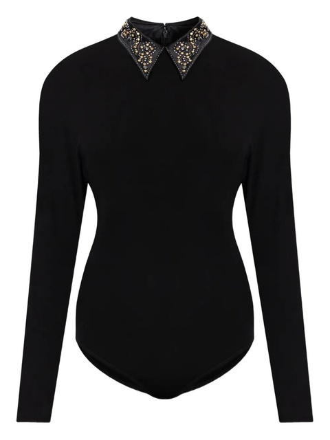 Versace embellished-collar bodysuit - Black - zdjęcie produktu nr 1