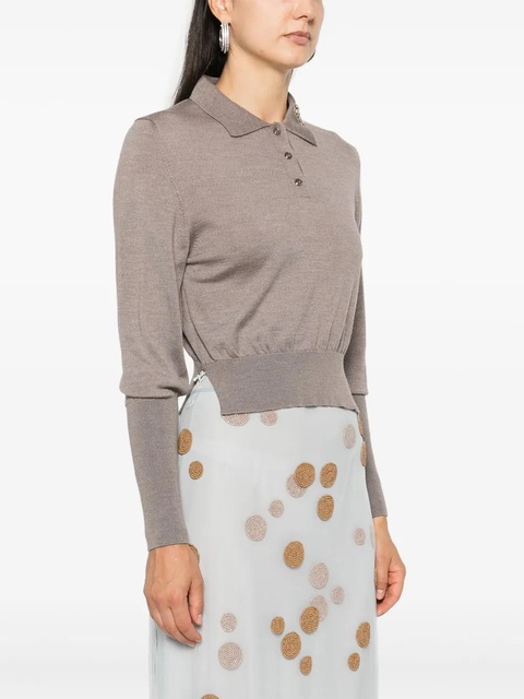 Simone Rocha embellished polo sweater - Neutrals - zdjęcie produktu nr 2