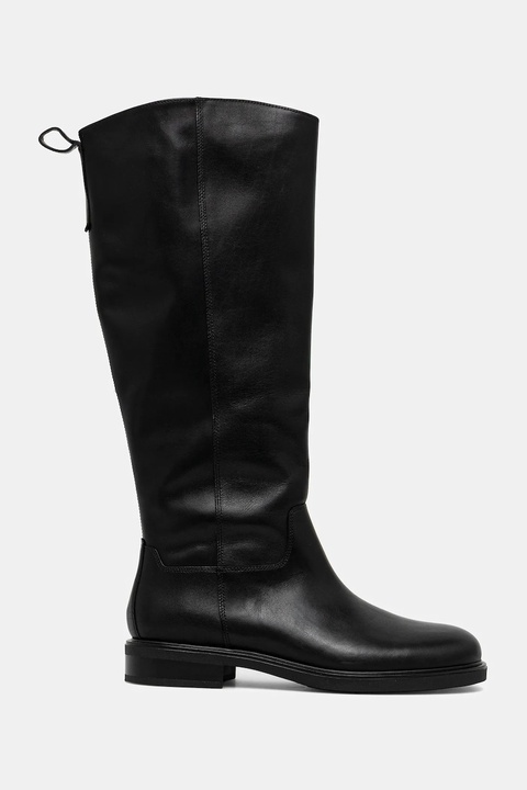Vagabond Shoemakers kozaki skórzane FREYA damskie kolor czarny na płaskim obcasie 6006-001-20 - zdjęcie produktu nr 2