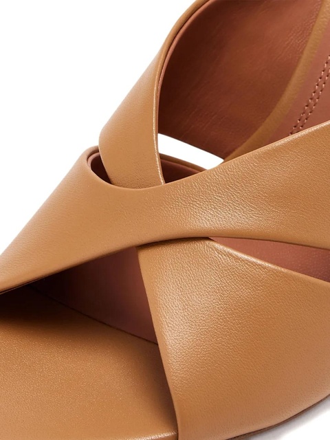 Amina Muaddi cross-strap heeled sandals - Neutrals - zdjęcie produktu nr 2