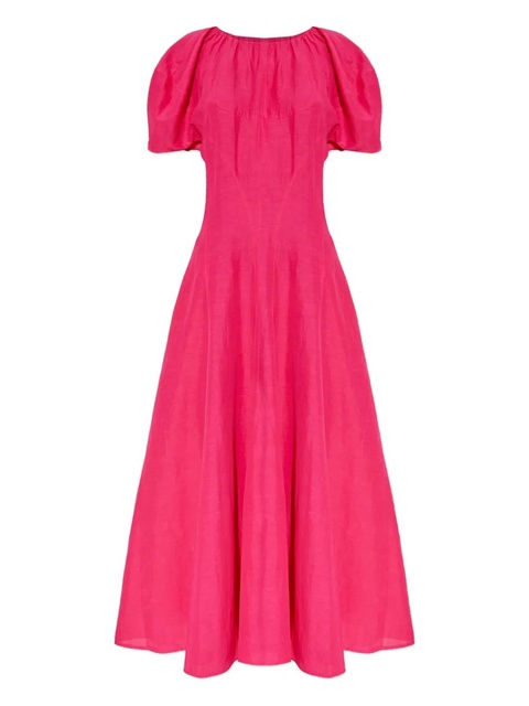 Tory Burch balloon-sleeve midi dress - Pink - zdjęcie produktu nr 1