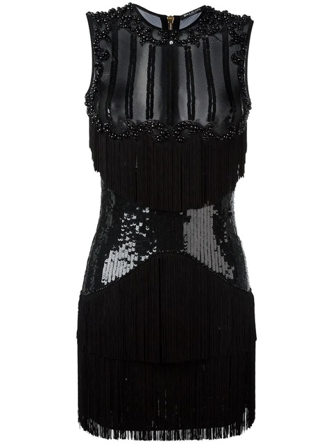 Balmain sequined panel mini dress - Black - zdjęcie produktu nr 1