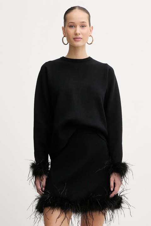 Never Fully Dressed sweter damski kolor czarny NFDKN755 - zdjęcie produktu nr 1