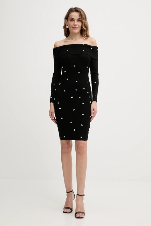 Guess sukienka ALISHA kolor czarny mini dopasowana W5BK64 Z2YJ2 - zdjęcie produktu nr 2