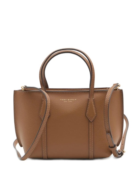 Tory Burch mini Perry zip-top leather tote bag - Brown - zdjęcie produktu nr 1