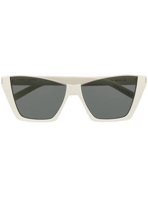 Saint Laurent Eyewear Kate cat-eye frame sunglasses - White - zdjęcie produktu nr 1